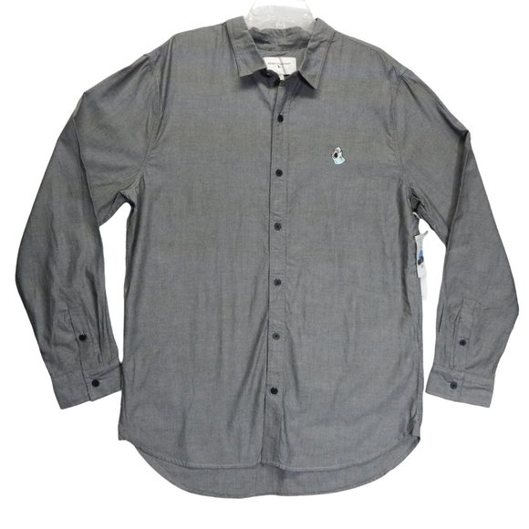Long Sleeve Button Down Shirt Size XL Mens Modern Amusement PacSun Gray - Picture 1 of 10